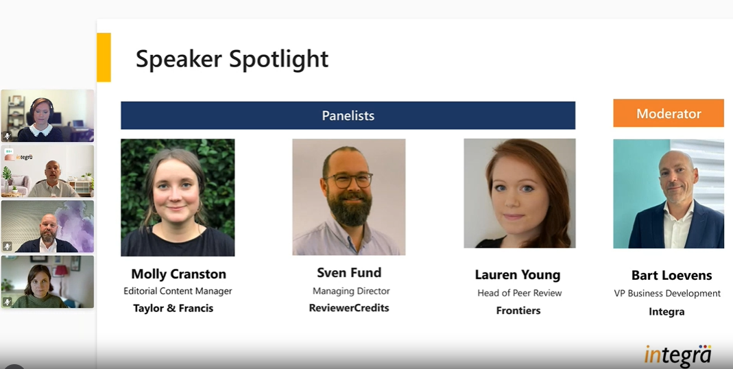 Peer review webinar landing page
